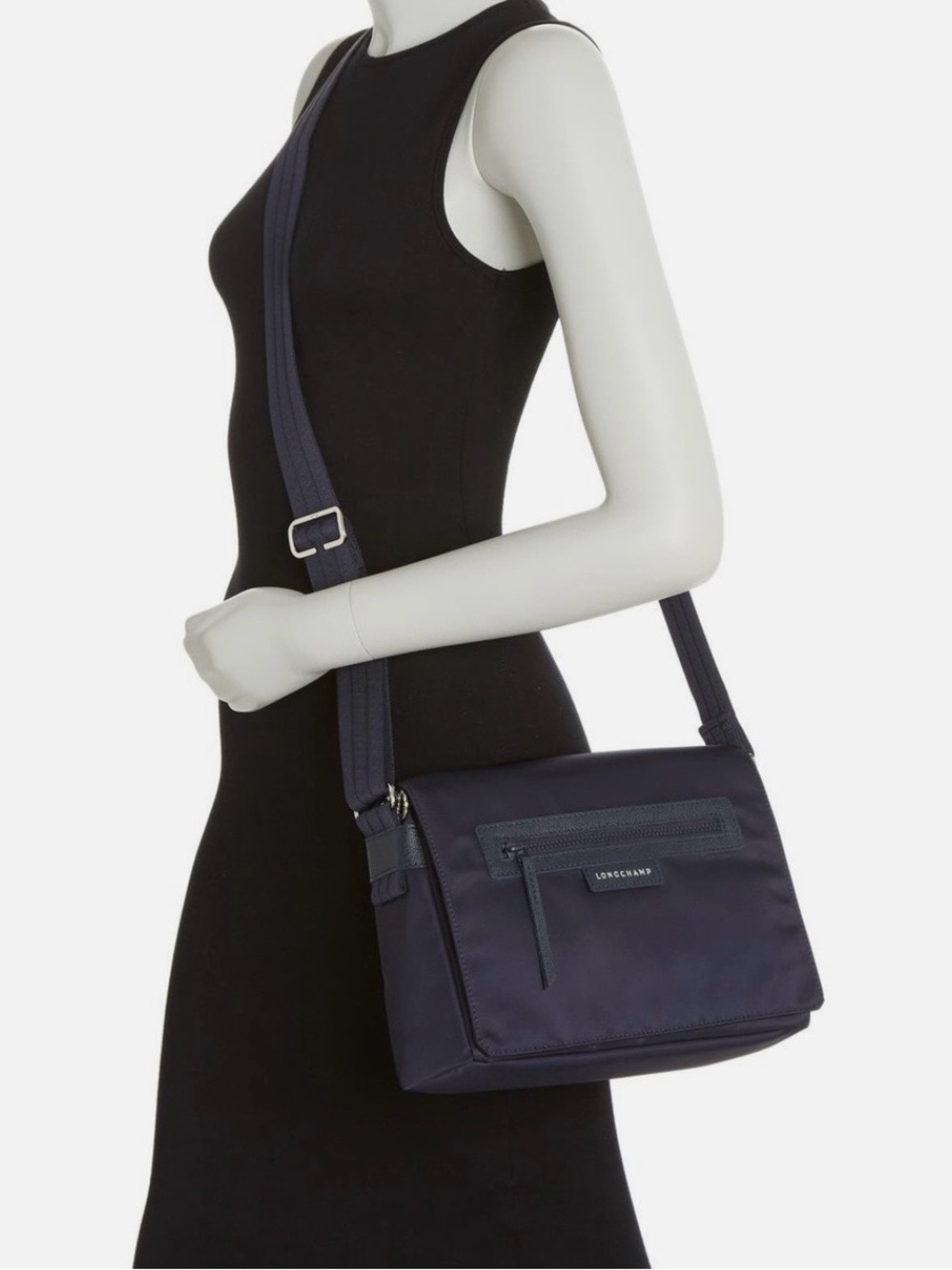 Longchamp | Le Pliage Neo Nylon Crossbody Messenger Bag | Black - Picture 9 of 9